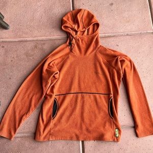 Melanzana microgrid fleece hoodie - mens Large